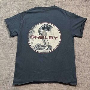 Shelby Cobra Graphic T-Shirt Mens Medium Black Racing Muscle Car Logo Tee